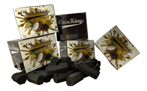 Kit C/ 5 Caixas De Carvão De Fibra De Coco Coco King 500g 0