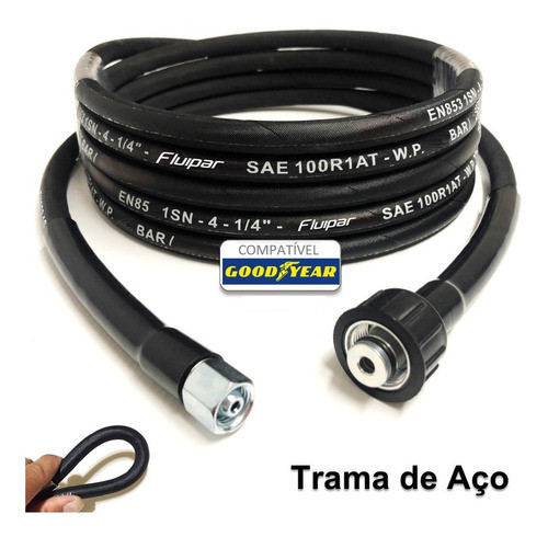 Mangueira Lavadora Vap Goodyear Gy Hp9180 - 05metros T.aço 0