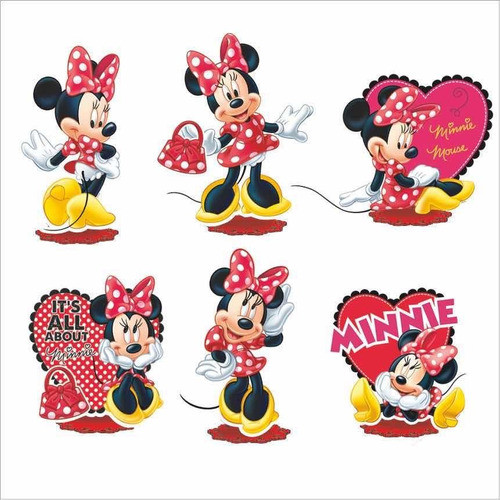 Decoração De Mesa Grande - Enfeite Impresso E V A - Minnie 0