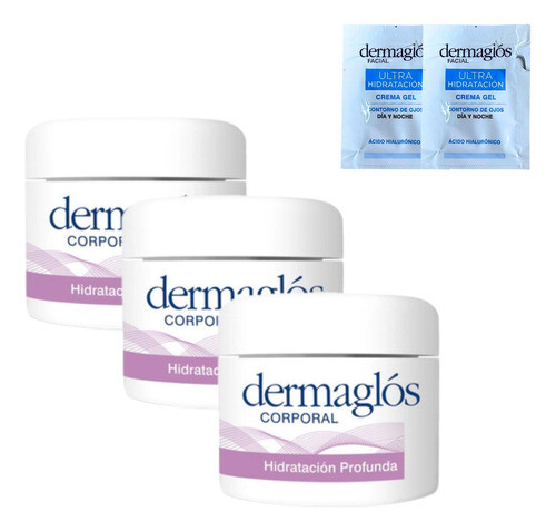Combo X3 Dermaglos Crema Corporal Hidratación Profunda 200 G 0