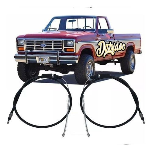 Juego X 2 Cables De Freno Ford F100 81-85 Original 0