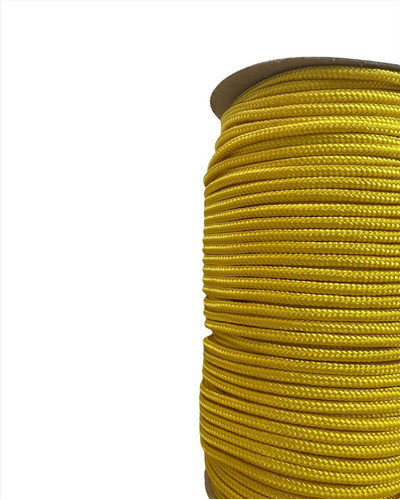 Soga Trenzada Cabo Dacron Poliester 5mm X 100 Metros Amarill 1