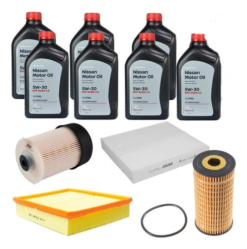 Kit Troca De Óleo 5w30 Nissan Frontier 2.3 Diesel Após 2017 0