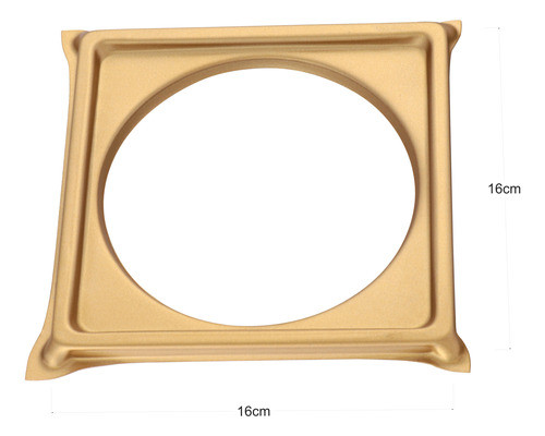 Porta Ralo Click 15x15 Suporte Dourado Fosco Inox 304 Gold 1