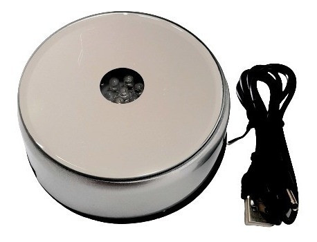 Base De Led Giratoria  Flor De Lotus Flor De Lótus Verde 1