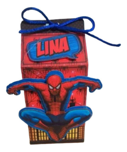 10 Cajitas Milk Box En 3d Grandes Del Hombre Araña 0