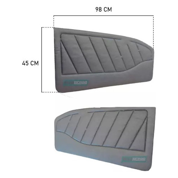 Par Forro Porta Palio Basico Strada 2 Portas Cinza Ano 96 A 1