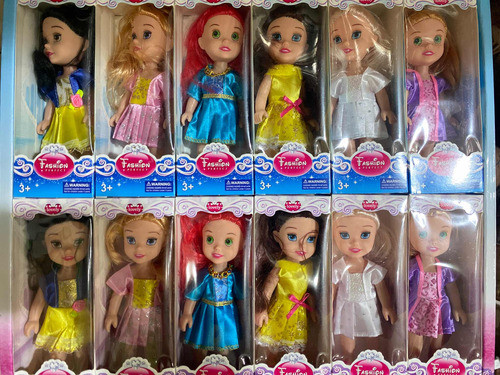 Princesas Muñecas Vestidos Mujer Niñas Niños Por Mayor Menor 1