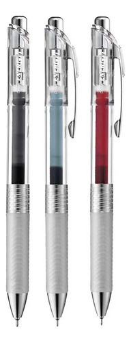 Kit 3 Canetas Esferográfica Energel Infree Retrátil  0.5mm 0