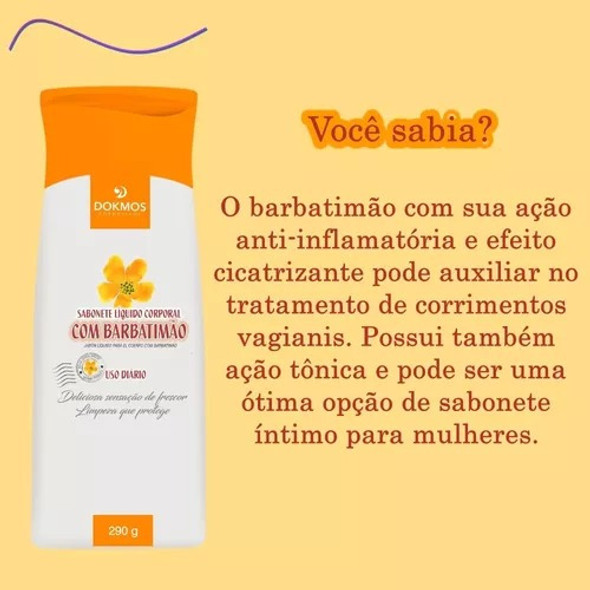 Kit 10und Barbatimão Sabonete Liquido Corporal - Dokmos 1