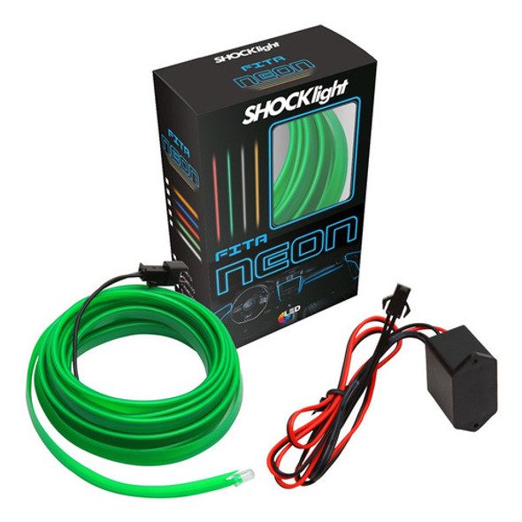 Fita Led Neon Verde 1 Metro P/ Painel E Interior Automotivo 0