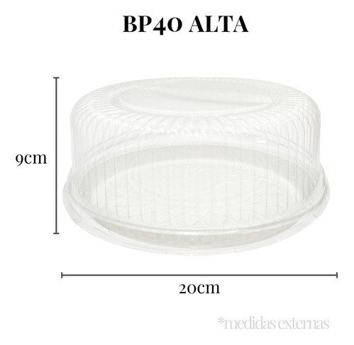 Embalagem Redonda Para Bolo Bipack Bp40 Alta C/ 100 1
