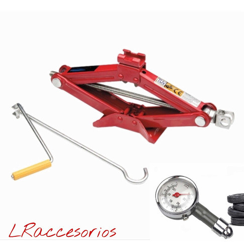 Críque Tijera 1.000 Kg + Calibre Presión De Neumáticos 0