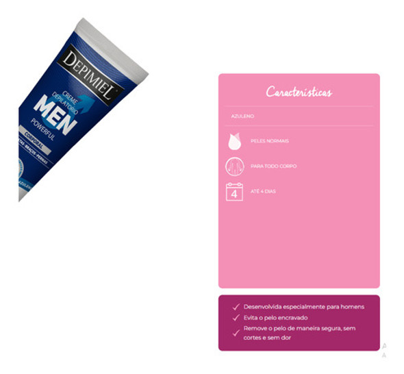 Creme Depilatório Corporal Men Depimiel 120g 1