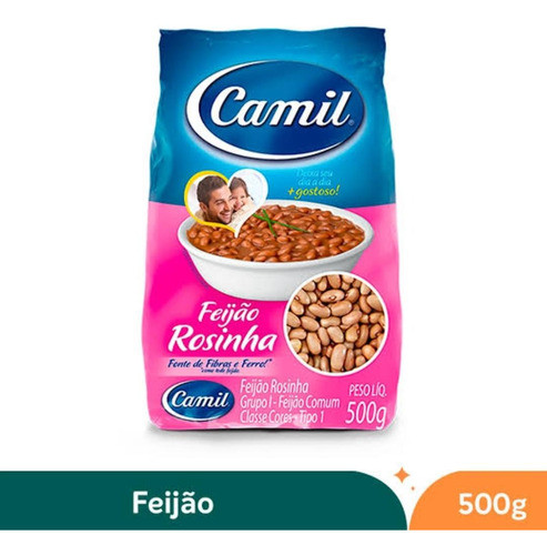 Feijão Rosinha Camil 500gr - Kit Com 5 0