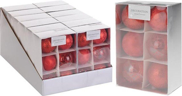 Bolas Navideñas Modernas Rojas X6 6cm Decoracion Navidad 1 Bolas Navideñas Modernas Rojas X6 6cm Decoracion Navidad 1