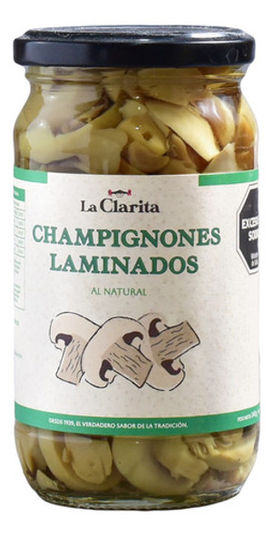 Champignones Fileteados - La Clarita-x330g - Kosher 0