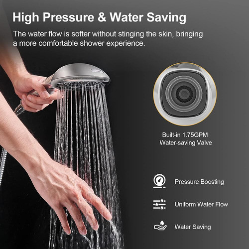 ~? Cabezal De Ducha Siepunk Con Alta Presión De Mano, 8 Modo 1