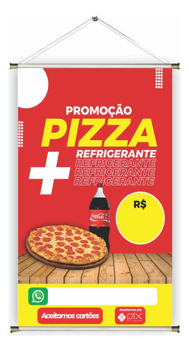 Banner Pronto Pizza Promo Ref 289 - 45x70 Cm (arte Pronta) 0