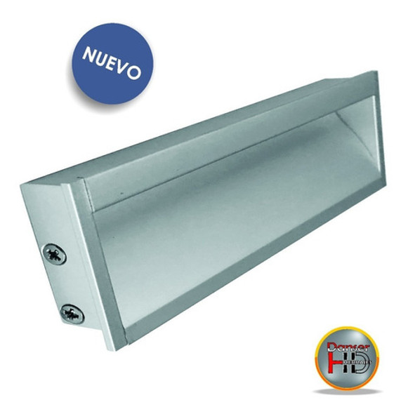 Manija Cubeta Embutir Aluminio Mate 160mm Muebles De Cocina 1