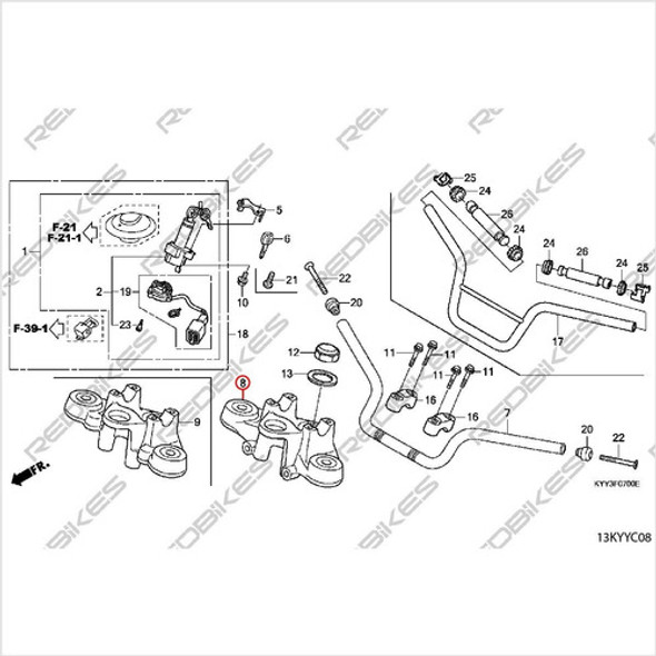 Cristo Superior Honda Twister Cb 125 Original Honda C1 1