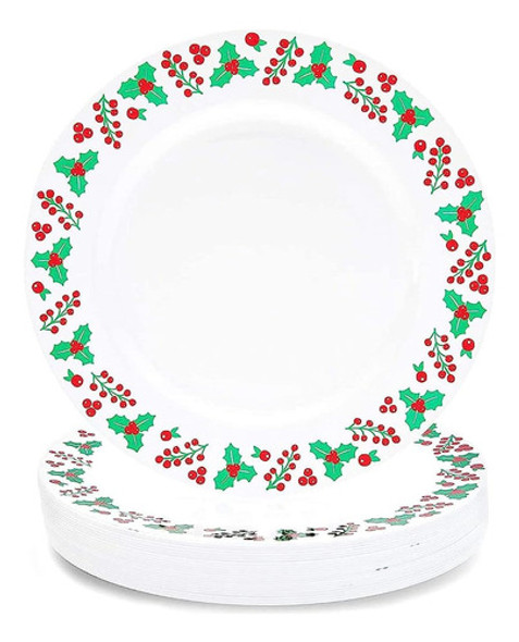 Juvale 24 Pack Platos De Navidad De Plástico Reutilizables, 0 Juvale 24 Pack Platos De Navidad De Plástico Reutilizables, 0