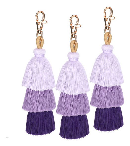 Chaveiro De Estilo Boêmio, 3 Peças, Pendente Elegante Com Bo 1