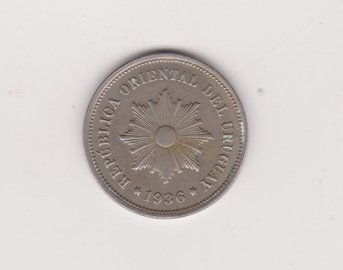 Moneda Uruguay 5 Centesimos Año 1936 Excelente 1