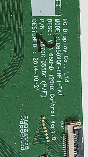 Tcon LG 65ug8700 6870c-0556c (h/f) Lc650vqf-fhf1-ta1 Ak637 1