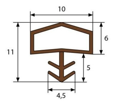 Burlete Goma Para Puertas De Encastrar Rollo 25 Metros 1