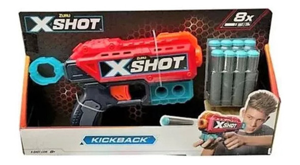 Pistola Lanza Dardos X-shot Kickback Roja 0