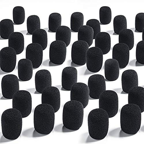 50 Piezas De Espuma Para Micrófono, Parabrisas, Fundas Para 0