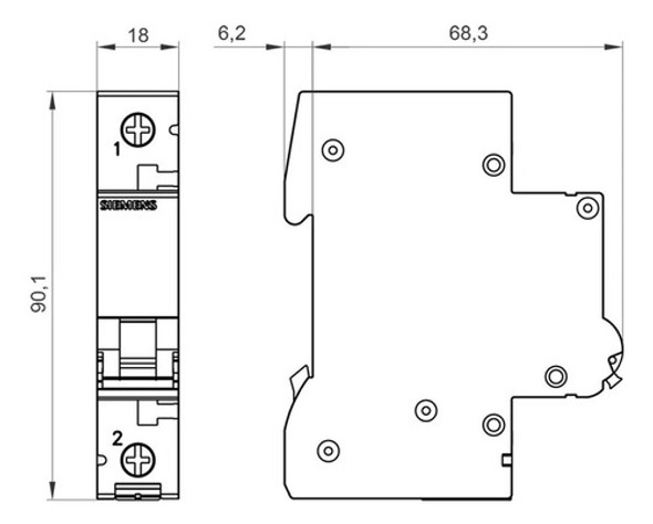 Termica Unipolar 1 X 25 Amper Siemens 1