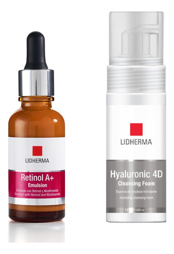 Kit Retinol A+ Emulsión + Hyaluronic 4d Cleansing Foam Lidhe 0