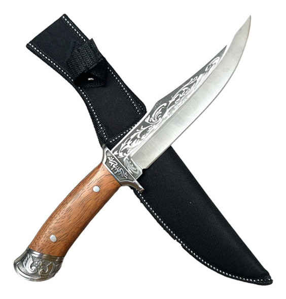 Faca Para Churrasco Camping Caça Pesca Com Bainha Tático 0