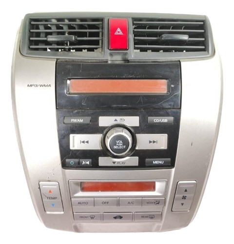 Rádio Mp3 + Central Ar Condicionado Honda City 2008 2013 0
