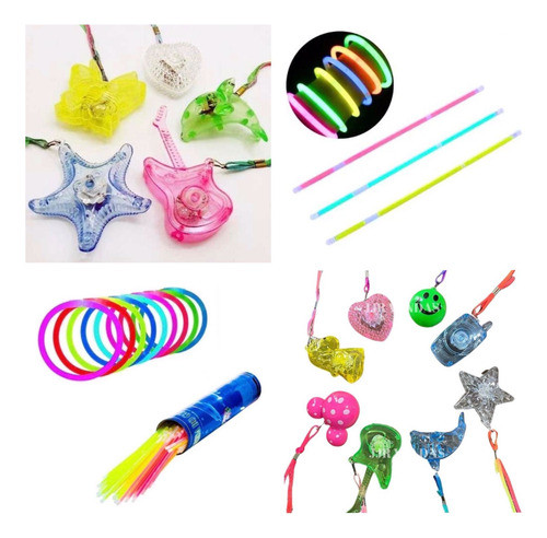 Kit Festa Neon-100 Pulseiras De Neon+20 Colares Piscas Test. 0