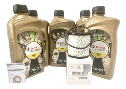 Kit Revisão Filtro Original Peugeot 208 1.6 Thp 0w30 0