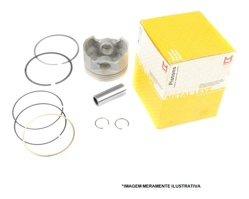 Pistao Biz 125 Com Anéis Std Metal Leve 1