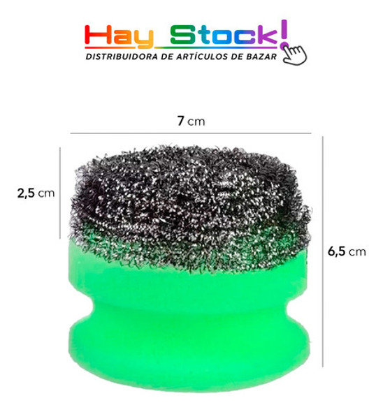 Esponja Doble Uso Acero Inox Romyl Limpieza X Mayor / 12 Un 1