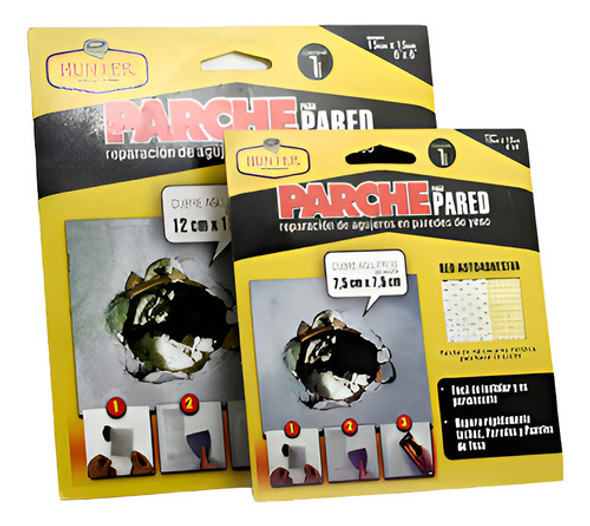 Parche Pared Hunter Tapa Agujeros Yeso 10x10cm Nopastx2 Full 0