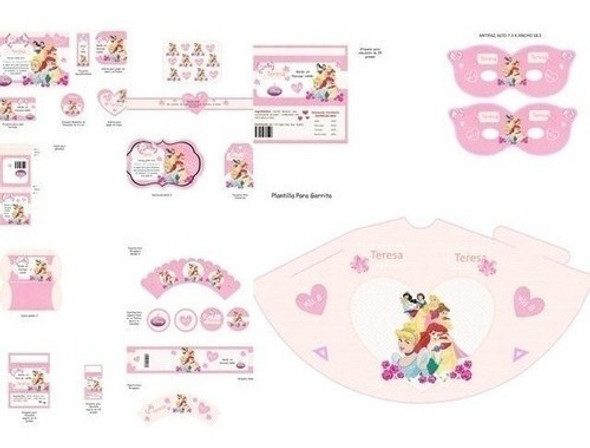 Kit Imprimible Para Tu Fiesta De Princesas Disny 1