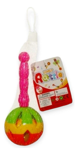 Sonajero De Bebe Con Palo Y Cascabeles De Plastico 0