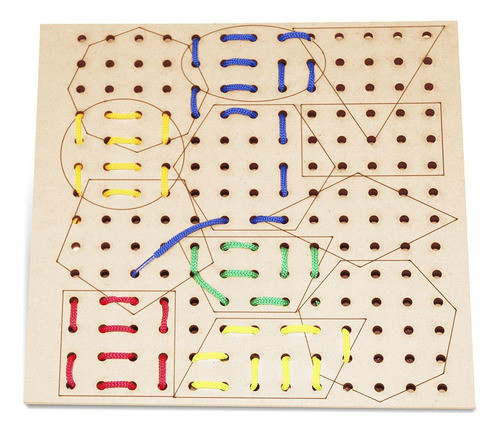 Brinquedo Educativo Alinhavos Formas Geométricas - Carlu 1