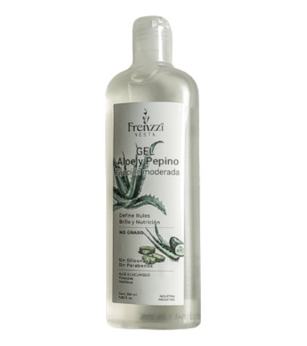 Gel Fijación Moderada De Aloe Y Pepino Frenzzi 350ml 0