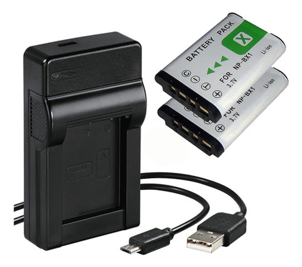 Cargador Doble + 2 Baterias P/ Sony Np-bx1 Hx60 Hx400 Rx100 0
