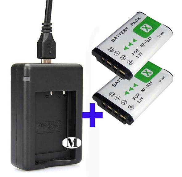 Cargador Doble + 2 Baterias P/ Sony Np-bx1 Hx60 Hx400 Rx100 0