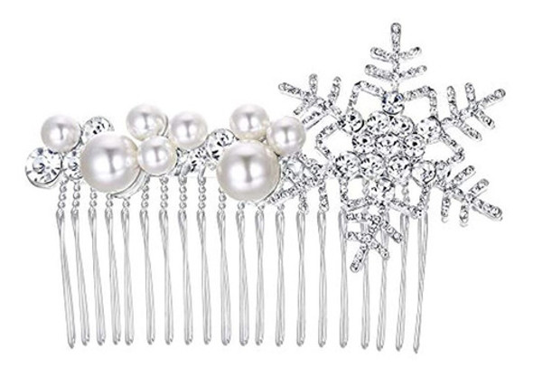 Siempre Fe Cristal Perla Simulada Invierno Copo De Nieve Cab 0