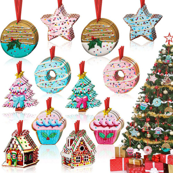 Juego De 36 Adornos Para Rbol De Navidad, Casa De Jengibre, 0 Juego De 36 Adornos Para Rbol De Navidad, Casa De Jengibre, 0
