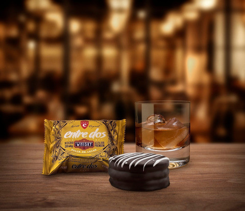 Alfajores Premium Entre Dos - Whisky Y Crocante Maní Caj X12 1